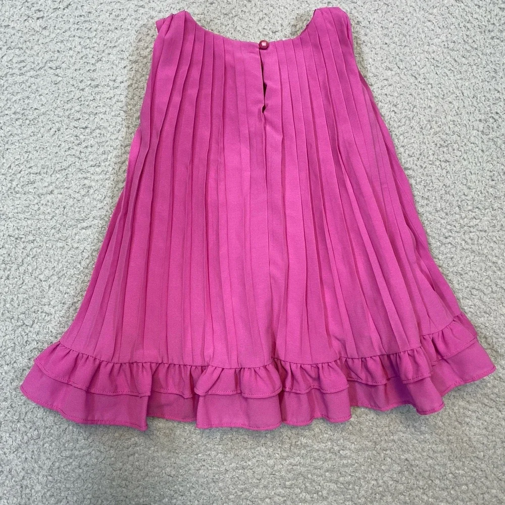 Gymboree‎ Dress Toddler Girls 12-18 m Hot Pink Lined Chiffon Floral Party Formal